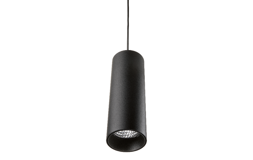 SG Armaturen | Products | Zip Tube Mini Pendant Black 900lm